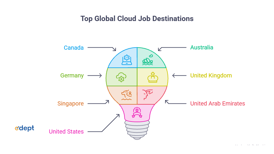 how to get cloud jobs abroad from India
