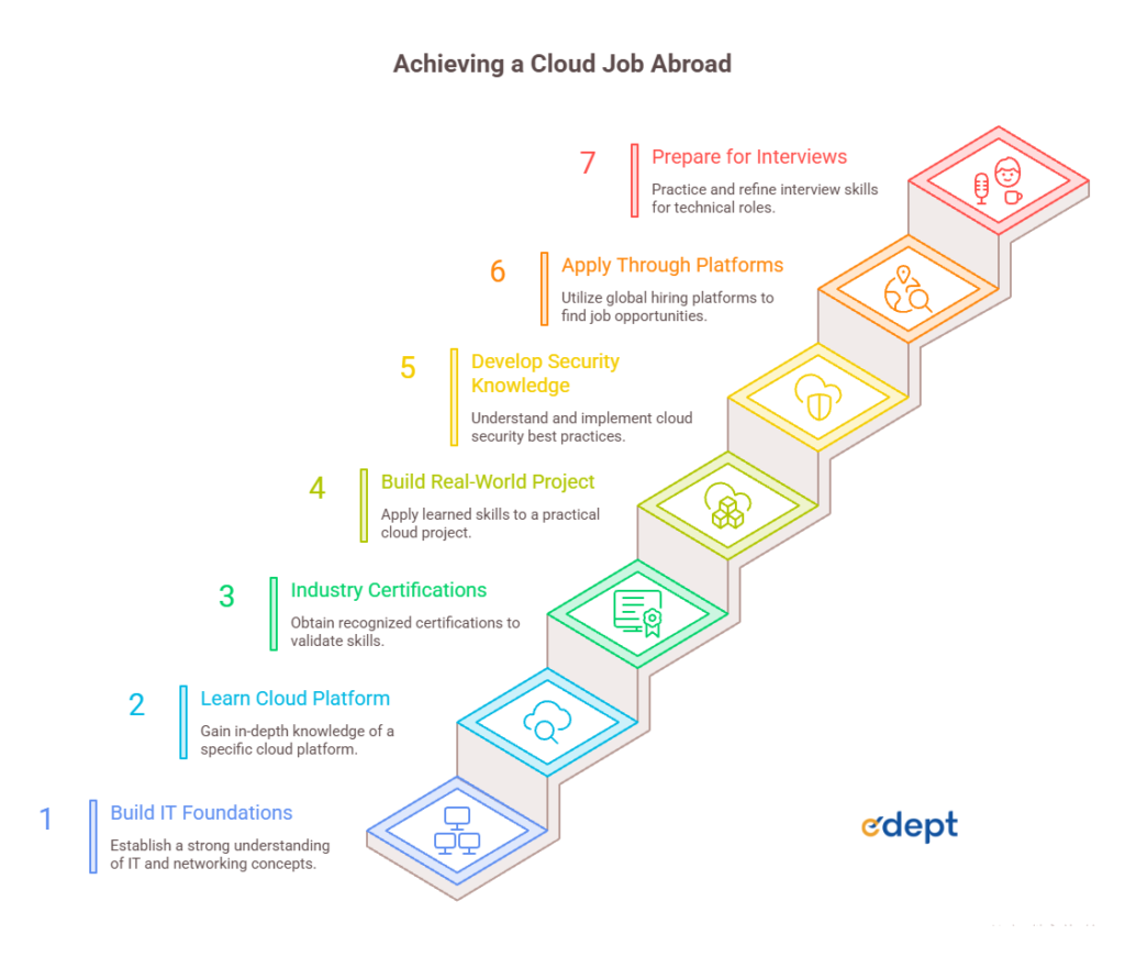 how to get cloud jobs abroad from India
